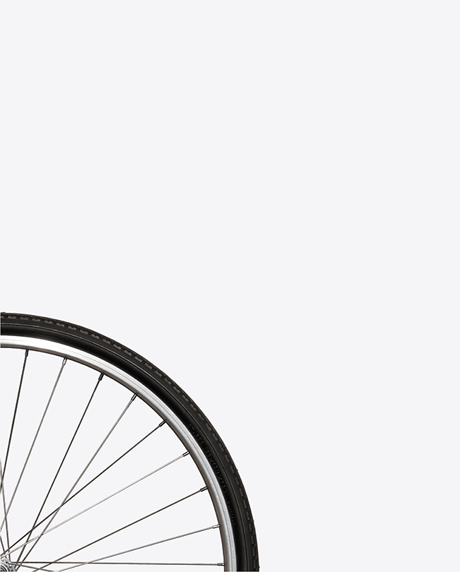 Una rueda de bicicleta.