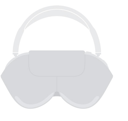 Ilustração do Smart Case dos AirPods Max. O estojo pesa 134,5 gramas.