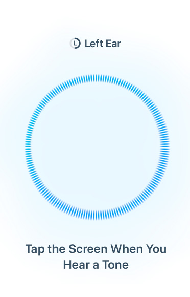 Onda sonora circular azul