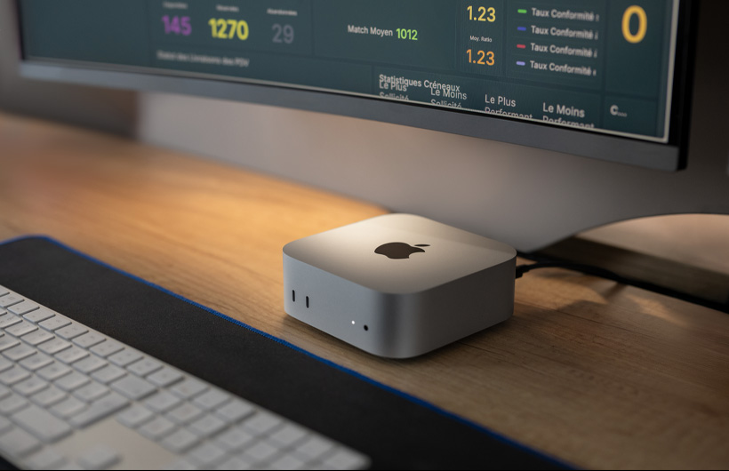 The customer service support team works on Mac mini at Tut Tut headquarters